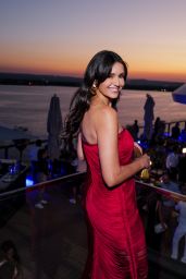 Nina Dobrev Radiates Red at Luminara Superyacht Launch
