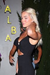 Olivia Dunne Unveils Sleek Cutout Dress at Alba Restaurant in LA