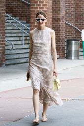 Olivia Palermo Charms in Gingham for Downtown Manhattan Stroll