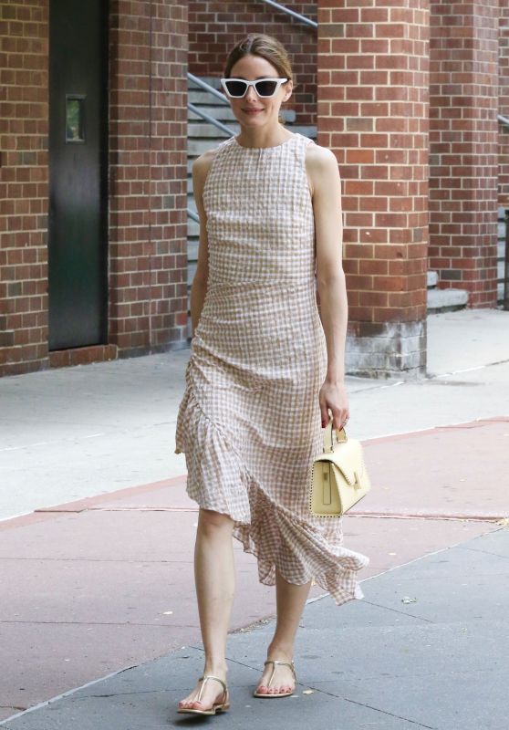 Olivia Palermo Charms in Gingham for Downtown Manhattan Stroll