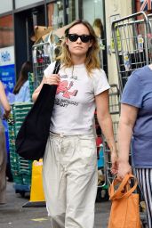 Olivia Wilde Embraces Graphic Ease in Primrose Hill 2025