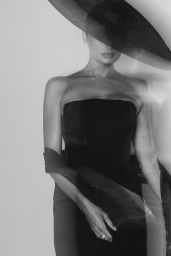 Paige DeSorbo Channels Noir Riviera in Sculptural Slit Dress – July 2025