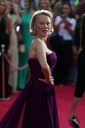 Pamela Anderson Attends Naked Gun Premiere in Regal Rodarte – London, 2025