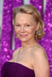 Pamela Anderson Attends Naked Gun Premiere in Regal Rodarte – London, 2025
