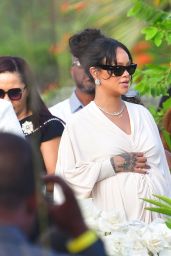 Rihanna Attends Father