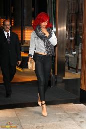 Rihanna Leaves Trump Soho in Leopard & Leather – 2010 Snapshot