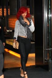 Rihanna Leaves Trump Soho in Leopard & Leather – 2010 Snapshot