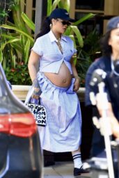 Rihanna's Pregnant Preppy Chic at Four Seasons Lunch