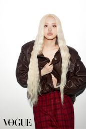 Rosé Unveils Saint Laurent Plaid Drama for Vogue Korea August 2025