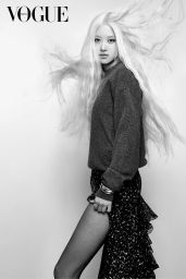 Rosé Unveils Saint Laurent Plaid Drama for Vogue Korea August 2025