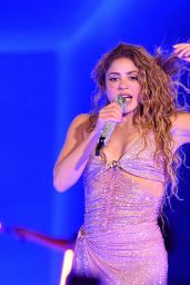 Shakira Dazzles in Shimmering White