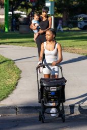 Skai Jackson Debuts Mom-Off-Duty Cool on LA Stroll – July 2025