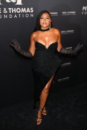 Taraji P. Henson Attends NYC Gala in Beaded Noir Drama