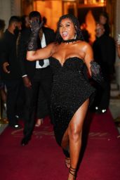 Taraji P. Henson Attends NYC Gala in Beaded Noir Drama