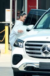 Vanessa Hudgens Masterfully Blends Comfort and Cool at LAX