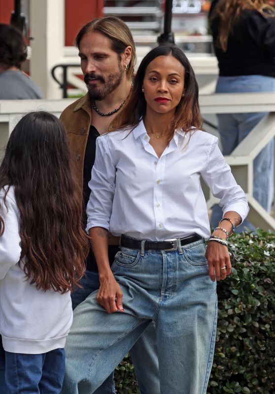 Zoe Saldaña and Family Enjoy Montecito