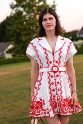 Alexandra Daddario’s Garden Party Chic, Bridgehampton Gala