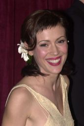 Alyssa Milano’s Ivory Romance at a Post-Grammy Party