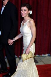 Alyssa Milano’s Ivory Romance at a Post-Grammy Party