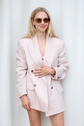 Amanda Seyfried Debuts Pink Power Suit in Venice