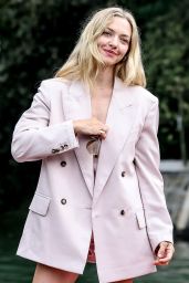 Amanda Seyfried Debuts Pink Power Suit in Venice