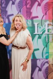 Amanda Tapping Debuts Cream-Pleated Elegance at Leo Awards Vancouver