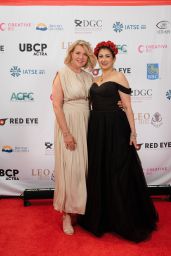 Amanda Tapping Debuts Cream-Pleated Elegance at Leo Awards Vancouver