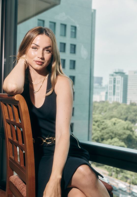 Ana de Armas Unveils Neo-noir Glamour for Ballerina Press Tour