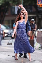 Anne Hathaway Unveils Rabanne’s Disco-Glam for The Devil Wears Prada 2