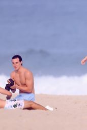 Apple Martin Debuts Gingham Bikini in The Hamptons