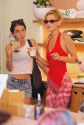 Bella Hadid Gingham Venice Beach Style 2025
