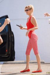 Bella Hadid Gingham Venice Beach Style 2025