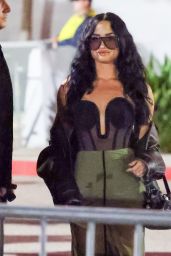 Demi Lovato Commands Forum in Edgy Bustier