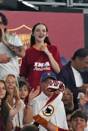 Dove Cameron Attends Serie A Season Opener in Roma Fanwear – Rome 2025