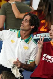 Dove Cameron Attends Serie A Season Opener in Roma Fanwear – Rome 2025