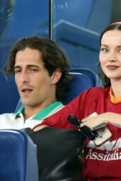 Dove Cameron Attends Serie A Season Opener in Roma Fanwear – Rome 2025