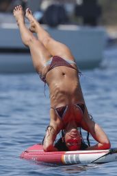 Dua Lipa Debuts Oseree Double Kini During Paddleboard Yoga in Ibiza