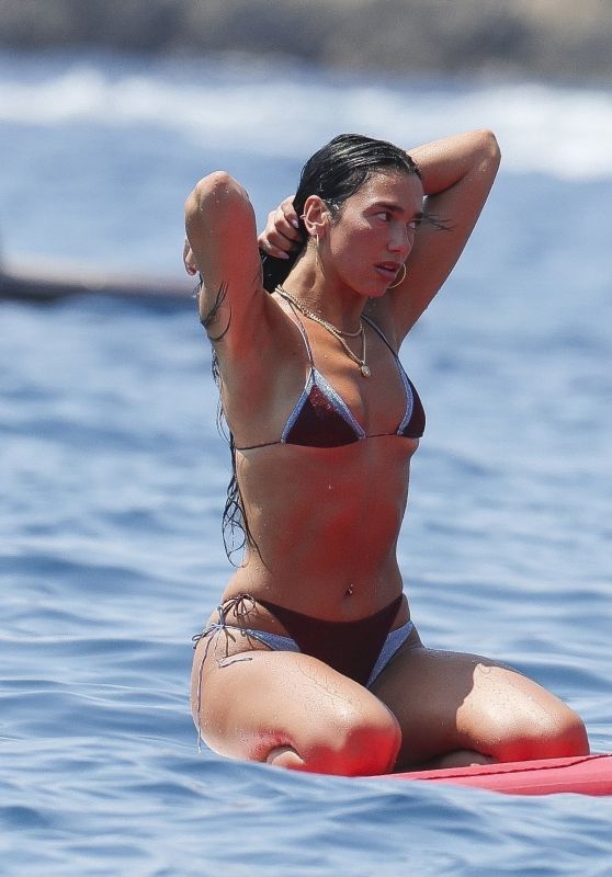 Dua Lipa Debuts Oseree Double Kini During Paddleboard Yoga in Ibiza