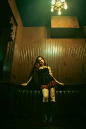Ellise Unveils Dark Pop in a Velvet Rebellion Photoshoot