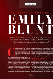 Emily Blunt Unveils Scarlet Sculptural Glamour for Vanidades Mexico 2025