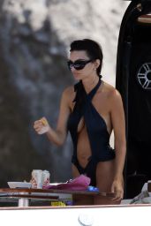 Emily Ratajkowski - Soaks up the Mediterranean Sun in a Thong-Cut Swimsuit