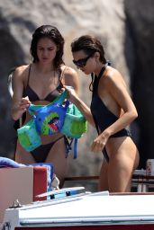 Emily Ratajkowski - Soaks up the Mediterranean Sun in a Thong-Cut Swimsuit