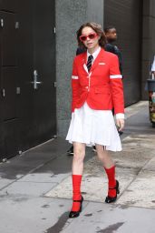 Emma Myers Debuts Bold Preppy Look for GMA