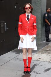 Emma Myers Debuts Bold Preppy Look for GMA