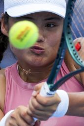 Emma Raducanu Debuts Soft Pink Power on the Court