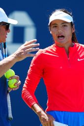 Emma Raducanu Unveils Bold Red Energy at US Open 2025 Practice
