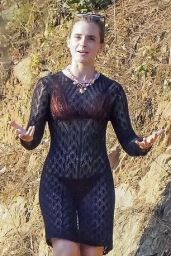 Emma Watson Walks Her Own Path in a Sheer Lace Dress