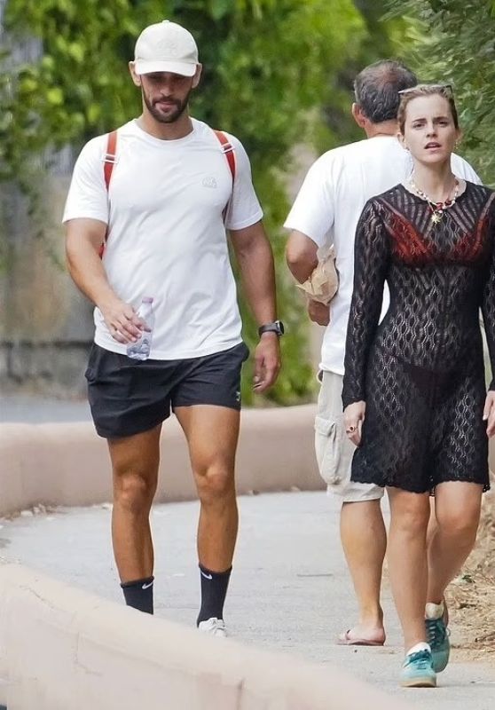 Emma Watson Walks Her Own Path in a Sheer Lace Dress