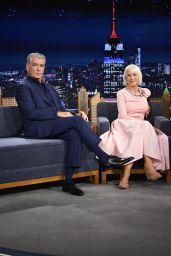 Helen Mirren’s Gilded Elegance on The Tonight Show
