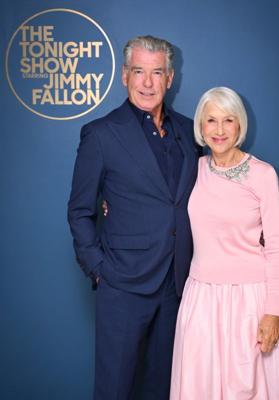 Helen Mirren’s Gilded Elegance on The Tonight Show